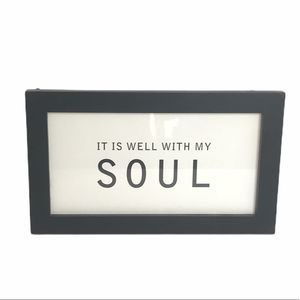 Studio Decor It Is Well With My Soul Wall Art Cream Black